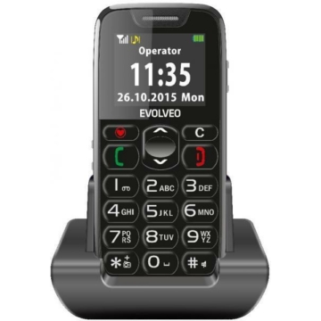 EVOLVEO Easyphone EP-500 Mobiltelefon - fekete (EP-500-BLK)