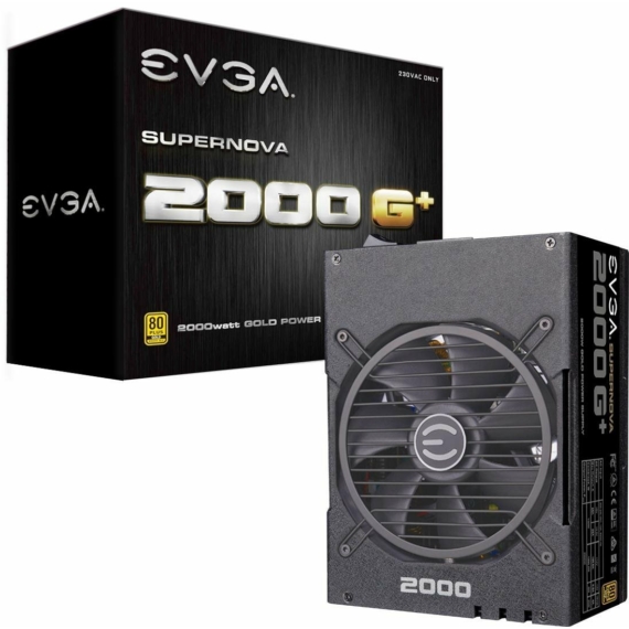 EVGA SuperNOVA 2000 G+, 80 Plus Gold 2000W, Fully Modular, Fekete (220-GP-2000-X2)