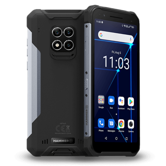 Myphone HAMMER Construction 6" LTE 6/128GB DualSIM okostelefon, 6 MP, 6",Lézeres távolság mérő, ezüst (TEL000826)