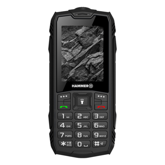 MyPhone HAMMER Rock 2,4" Dual SIM csepp-, por- és ütésálló mobiltelefon - fekete (TEL000776)