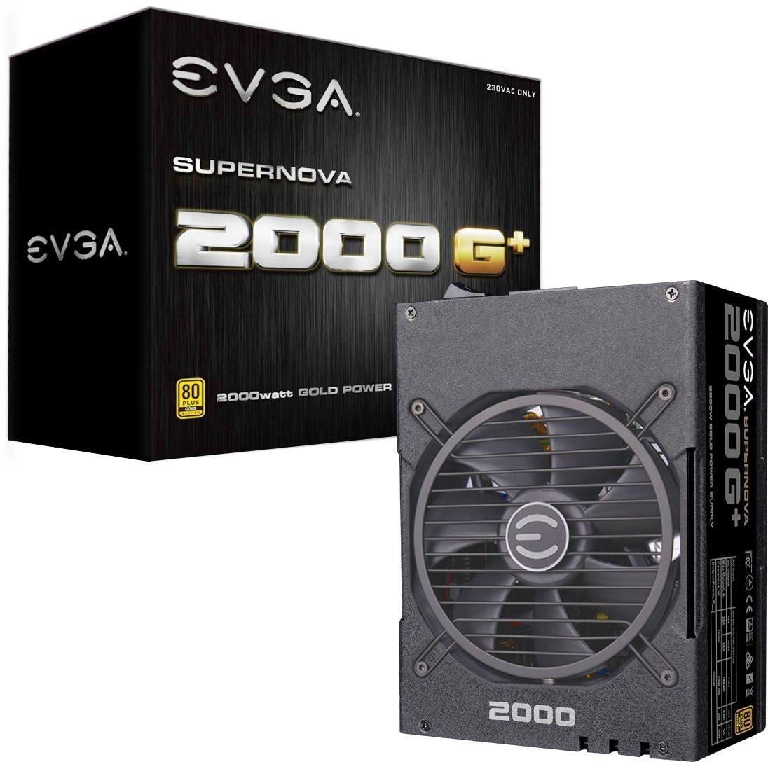 EVGA SuperNOVA 2000 G+, 80 Plus Gold 2000W, Fully Modular, Fekete (220-GP-2000-X2)