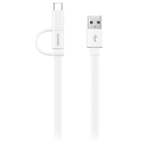 Huawei AP55S USB --> Micro USB / USB Type-C Kábel Fehér (04071417)
