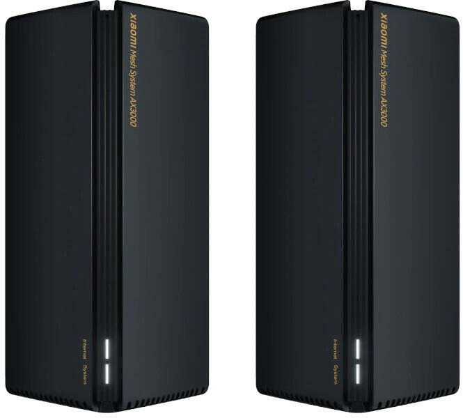 XIAOMI Mesh System AX3000 WiFi rendszer, 2 darabos - fekete (DVB4287GL)